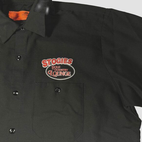 Red Kap Work Shirt Men's Stogies Gold Country Lounge Jamestown Cali Size Large - Picture 7 of 12